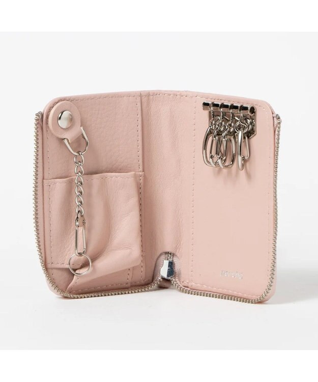 UNBILLION ペルケ perche / ドット型押しスマートキーケース ライトピンク