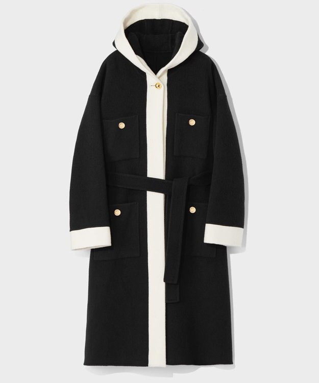 GRACE CONTINENTAL ラインフードリバーコート ブラック