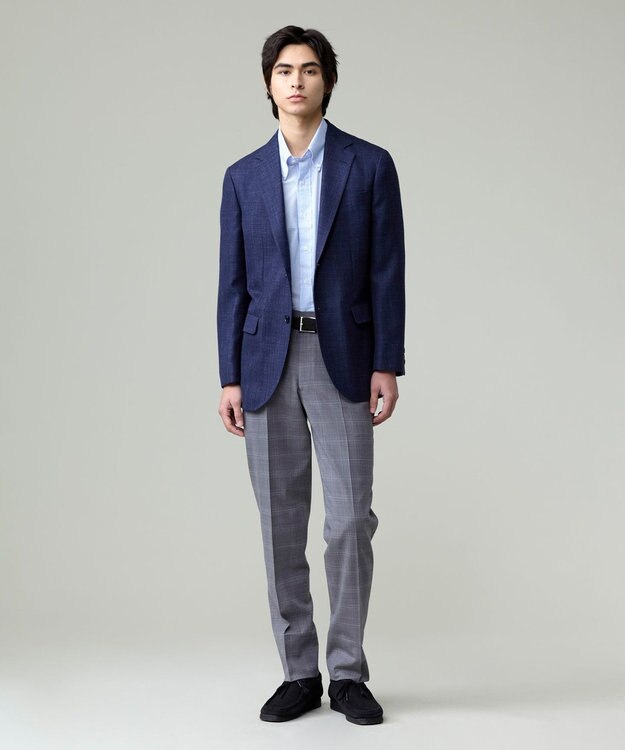 J.PRESS MEN 【WEB・一部店舗限定】フレーキーシルクリネン ジャケット ネイビー系