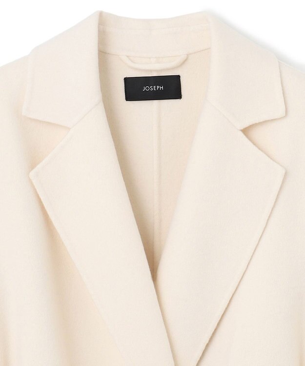 JOSEPH ダブルフェイスカシミヤ　ラップロングコート Ivory