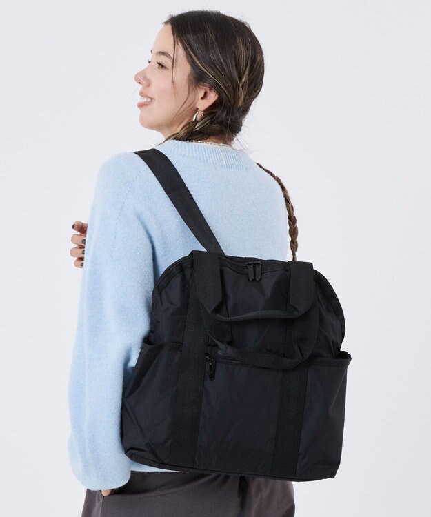 DOUBLE TROUBLE BACKPACK/リサイクルドブラックJP / LeSportsac