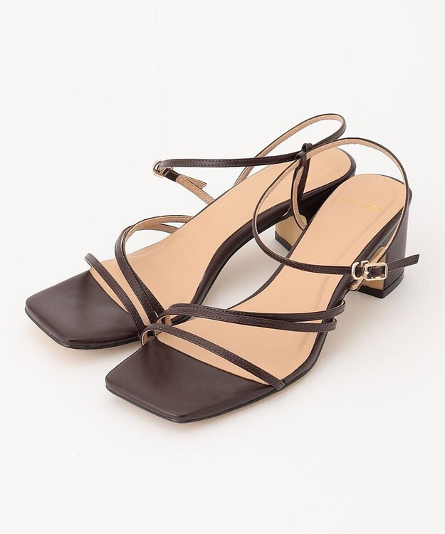 自由区 ナロー ストラップヒールサンダル