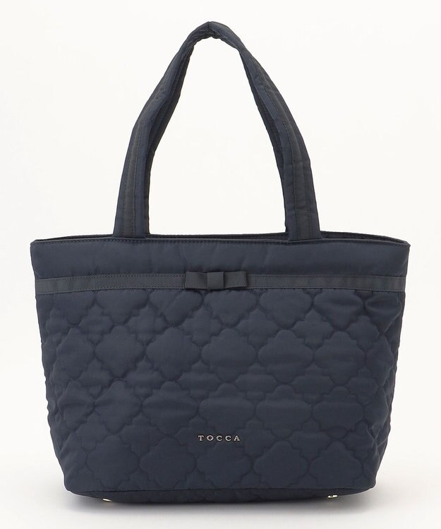 TOCCA 【A4サイズ対応・撥水】CHECKER CLOVER QUILTBAG キルトバッグ ネイビー系