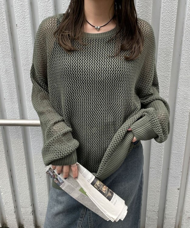 WEGO メッシュニットBIGPO カーキ