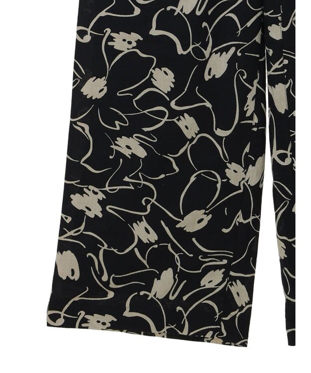 CRAFT STANDARD BOUTIQUE インド綿アソート柄イージーパンツ Black