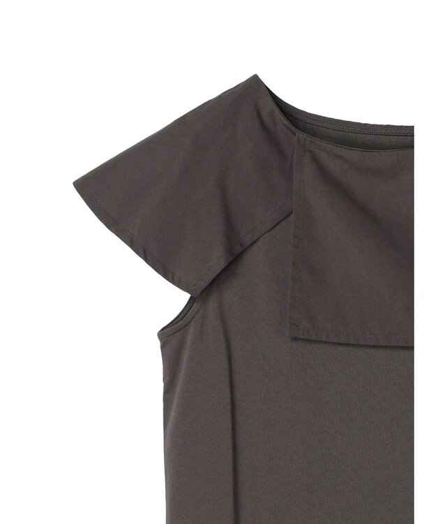 Green Parks オフショル風カットプルオーバー Gray