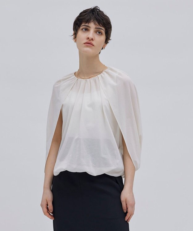 BEIGE， 【洗える】BAC / バルーンシルエットブラウス Ecru