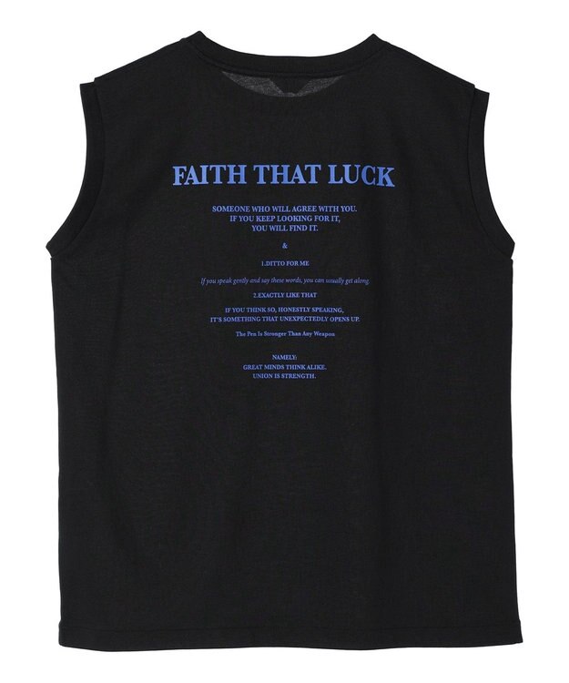 AMERICAN HOLIC 前後ロゴノースリーブカットプルオーバー Black