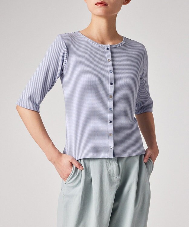 Paul Smith ボーダー ハーフスリーブ カーディガン