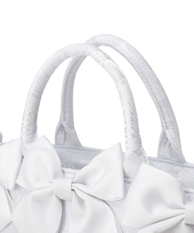 Maison de FLEUR ブルーマニアボリュームリボン２ＷａｙトートＳバッグ Light Blue