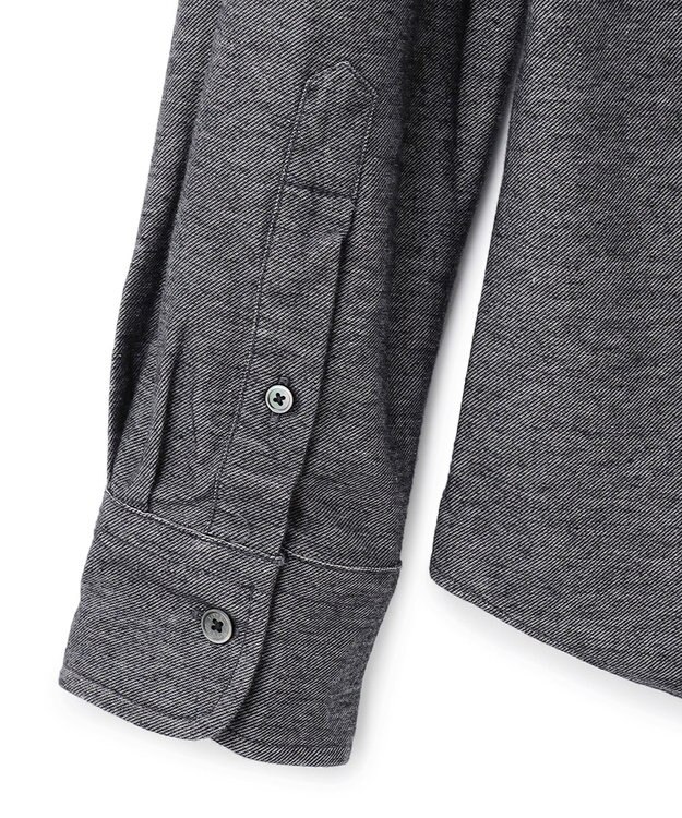 JOSEPH HOMME ツイルネルジャージー　ウイングカラーシャツ グレー系