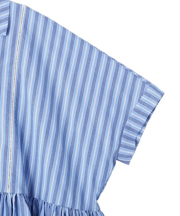 CRAFT STANDARD BOUTIQUE インド製 ペプラムブラウス Stripe