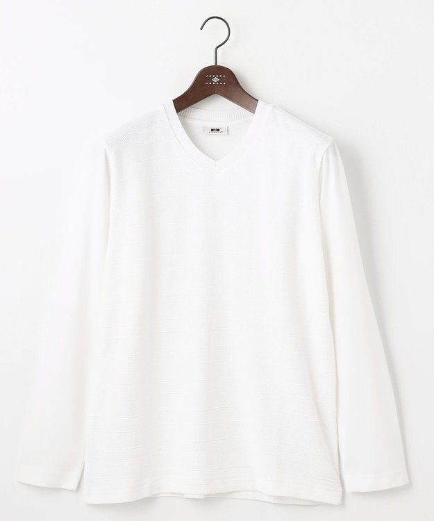 JOSEPH ABBOUD 【キングサイズ・オーガニックコットン使用/サスティナブル】JOE COTTON リンクス Ｔシャツ ホワイト系