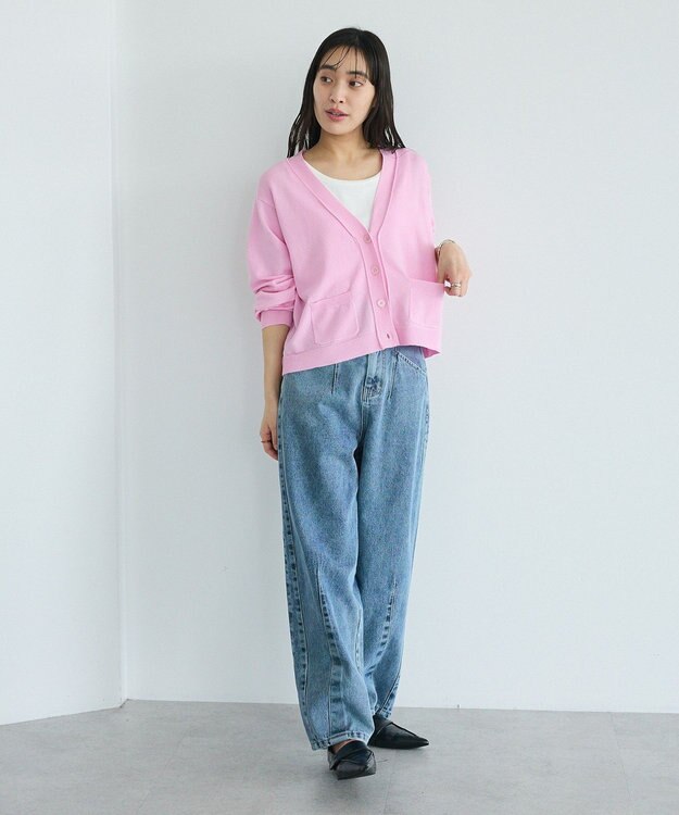 CRAFT STANDARD BOUTIQUE Ｖネックニットカーディガン Pink