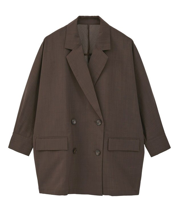 earth music&ecology シアードルマンジャケット Brown