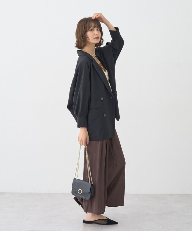 earth music&ecology シアードルマンジャケット Black