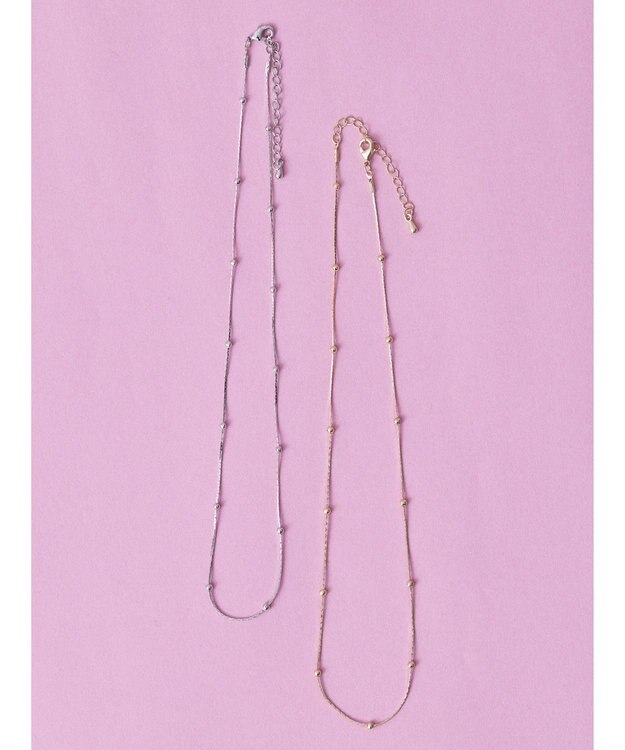 AMERICAN HOLIC ボールスリムチェーンネックレス Silver