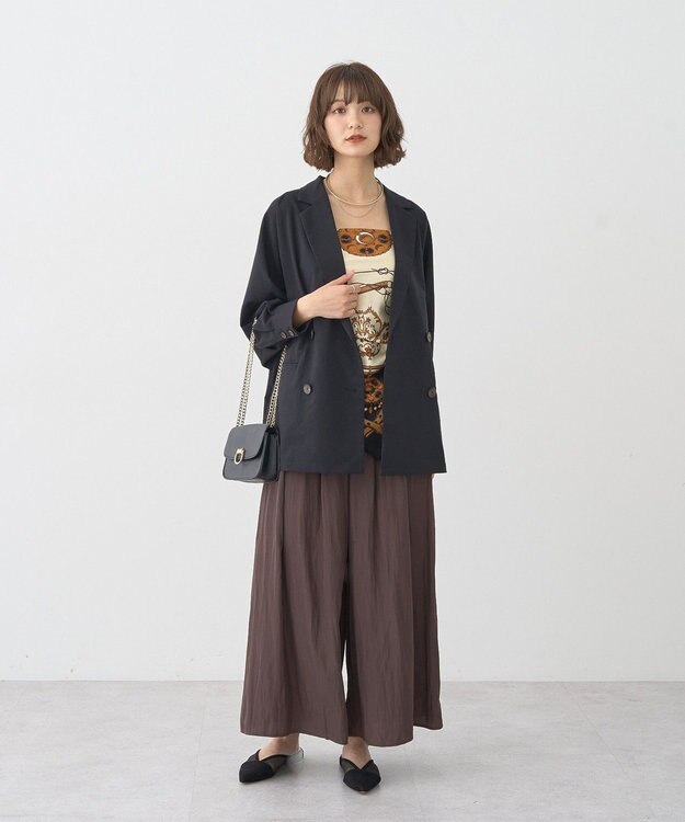 earth music&ecology シアードルマンジャケット Black