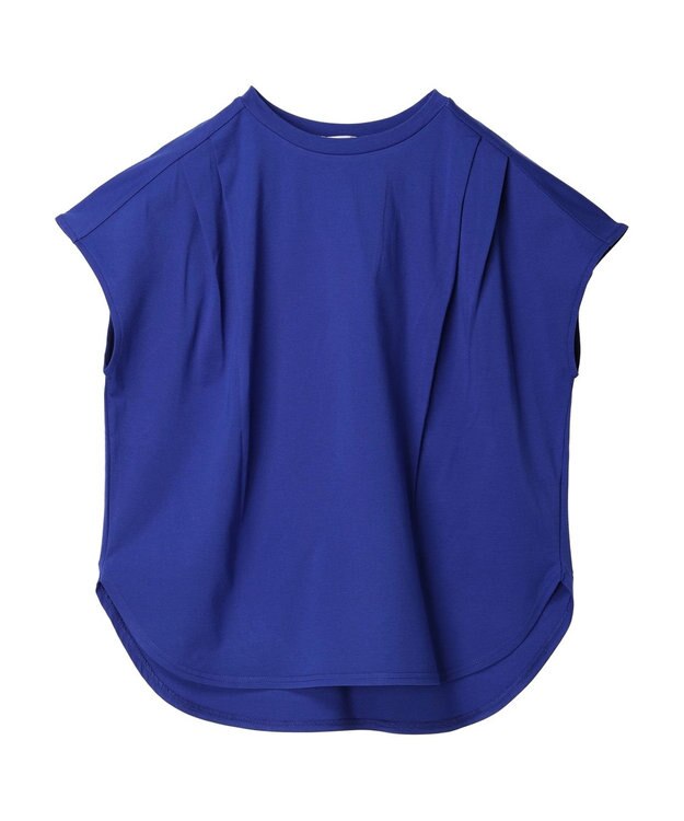 AMERICAN HOLIC 接触冷感フレンチスリーブタックポンチプルオーバー Blue