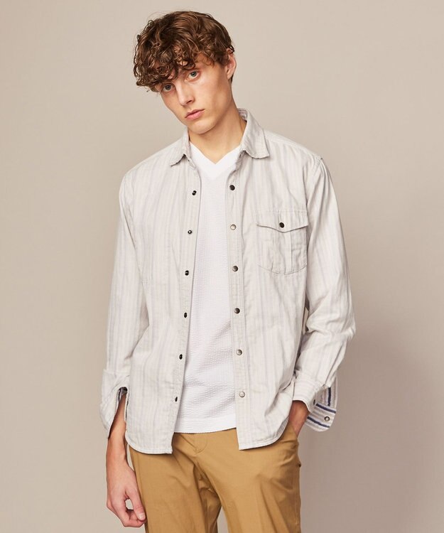 JOSEPH ABBOUD 【2WAY】リバーシブル シャツ ベージュ系