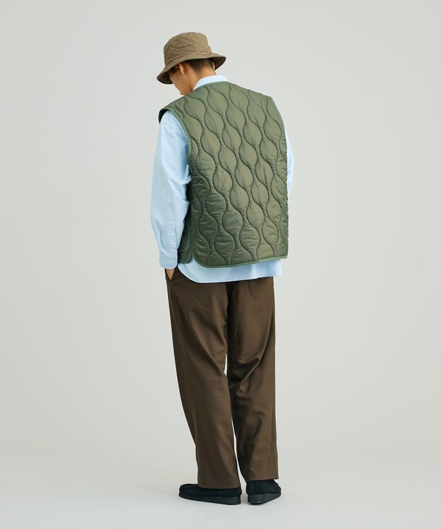 J.PRESS YORK STREET 【UNISEX】キルティング ベスト スモーキーグリーン系