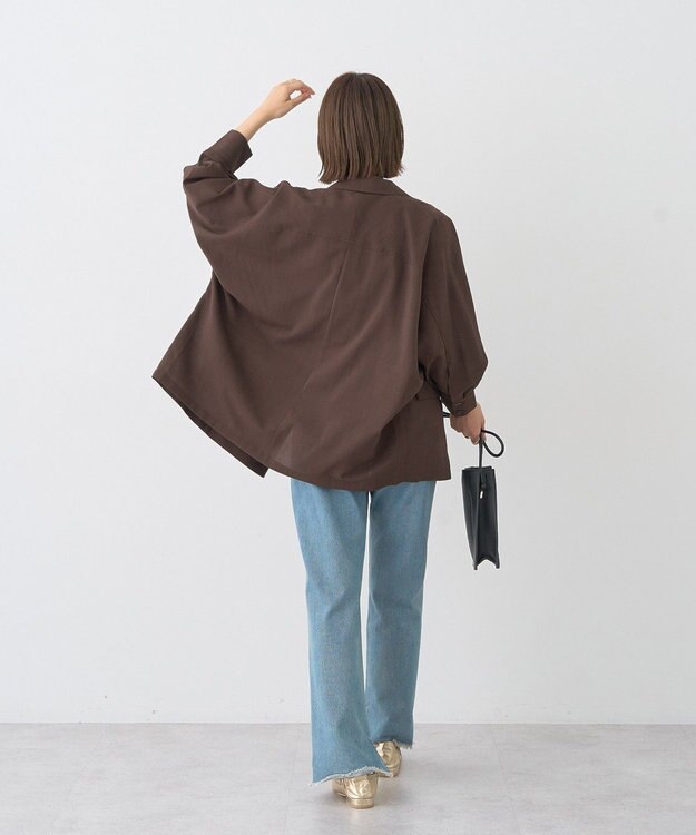 earth music&ecology シアードルマンジャケット Brown