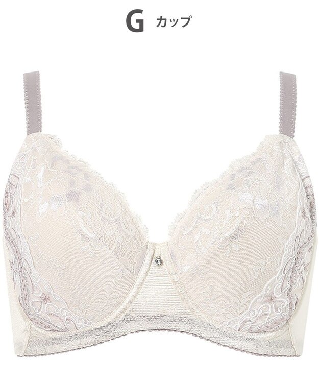 Wing ブラジャー Wing Lesiage バストを小さく見せる 脇すっきり フルカップブラ 【6000シリーズ】 小さく見せるブラ PB6001 ウイング／ワコール アイボリー