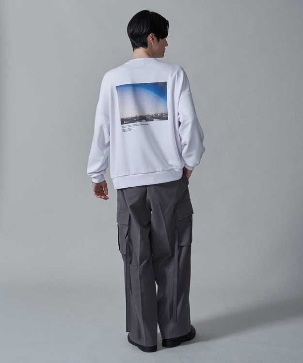 WEGO 【２点セット】アクセ付きフォトグラフィックプルオーバー ホワイト