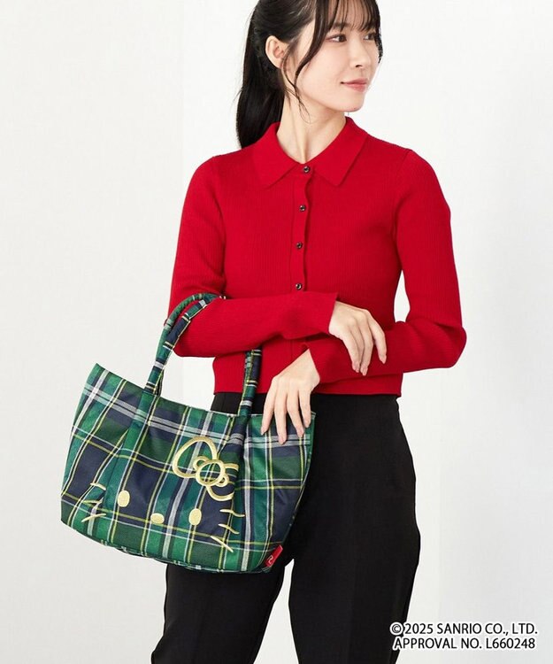 ROOTOTE 8463【サンリオ】IP.デリ.チェック.ハローキティ-A 01：グリーン