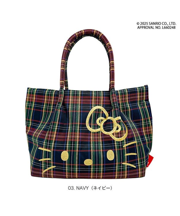 ROOTOTE 8463【サンリオ】IP.デリ.チェック.ハローキティ-A 03：ネイビー