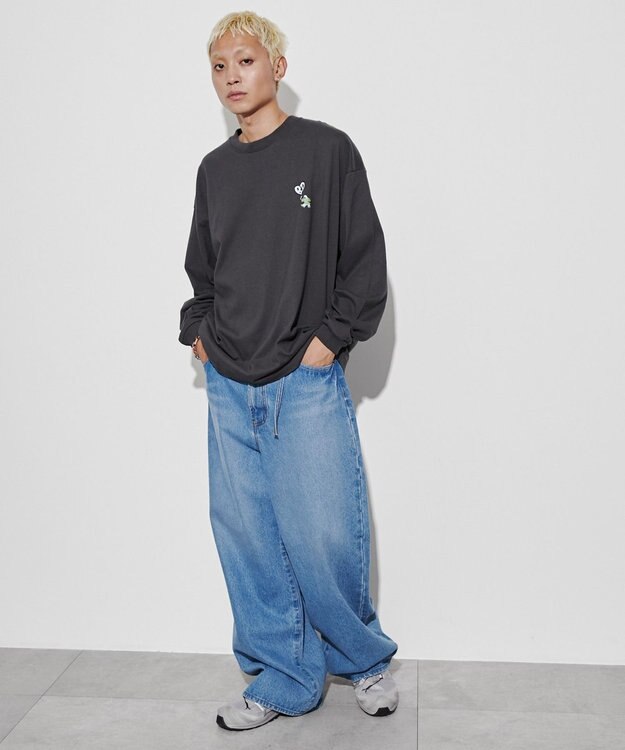 WEGO 【ユニセックス着用ITEM】別注ベンデイビスプランプロゴT（LS） スミクロ