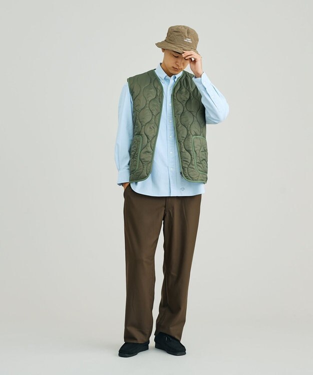 J.PRESS YORK STREET 【UNISEX】キルティング ベスト スモーキーグリーン系