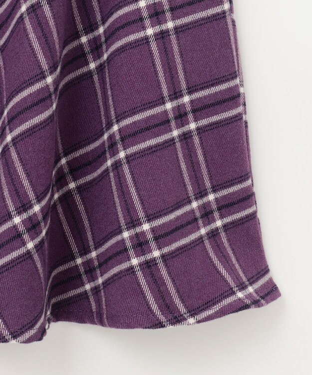 ANY KIDS チェック柄 ジャンパースカート モーブ系チェック