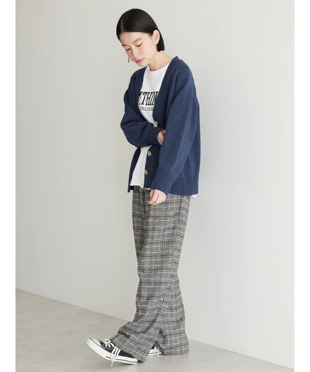 AMERICAN HOLIC ＭＩＸＶネックニットカーディガン Navy