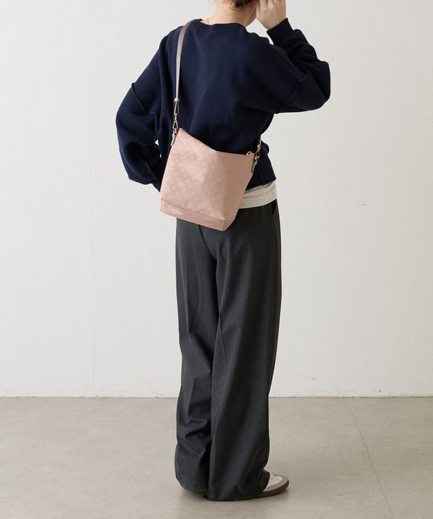 russet ナイロンジャガード2WAYミニショルダーバッグ(CE-1627) BeigePink