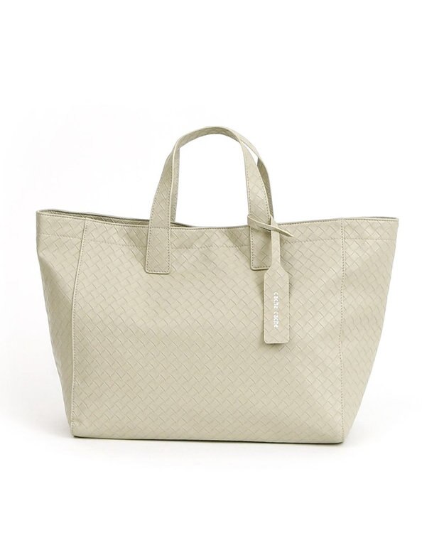 UNBILLION カシュカシュ cachecache / メッシュエンボスA4ショッパートート アイボリー