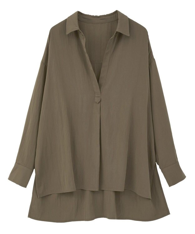 YECCA VECCA スキッパーオーバーシャツ Brown