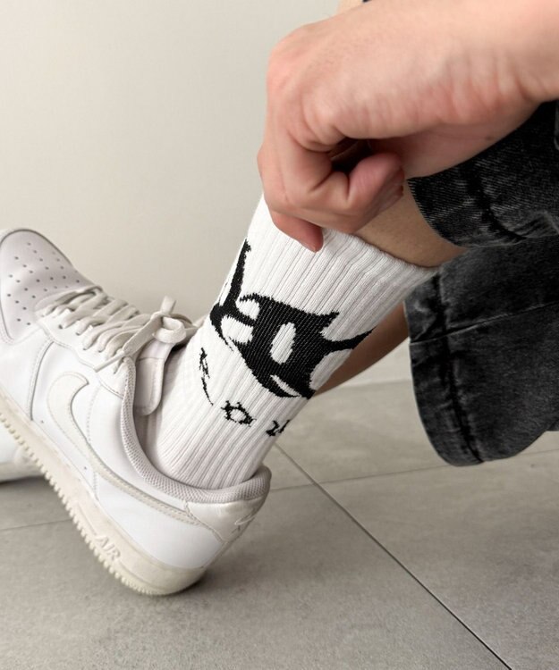 WEGO トライバルロゴソックス（R） ホワイト