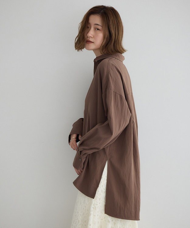 YECCA VECCA スキッパーオーバーシャツ Brown