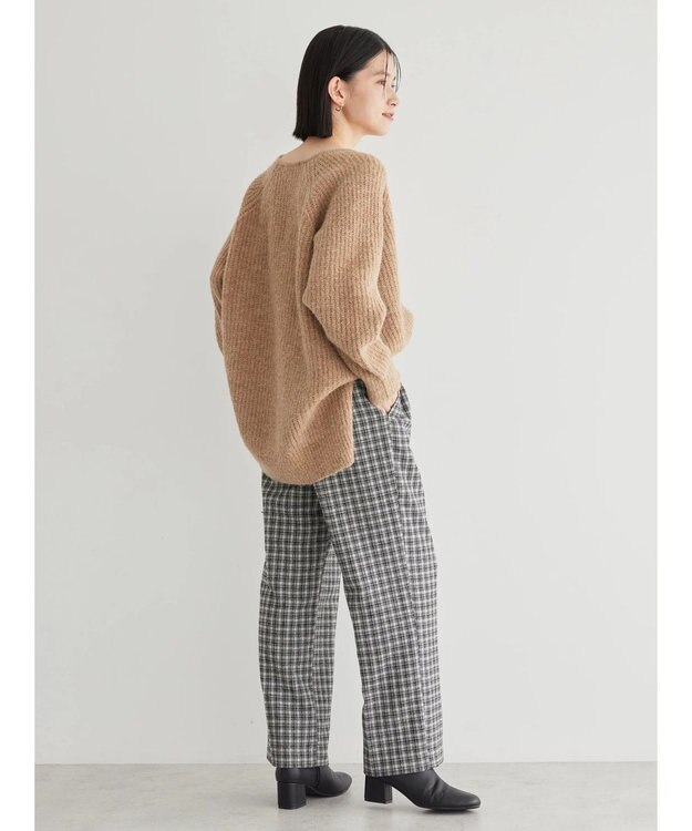 AMERICAN HOLIC ミックスヤーンカフタンニットプルオーバー Beige