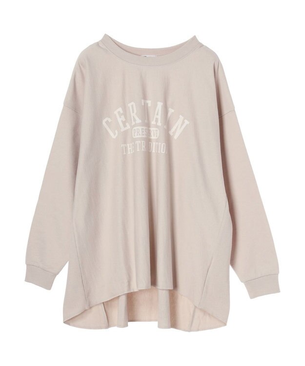 CRAFT STANDARD BOUTIQUE プリント裏毛チュニック Ivory