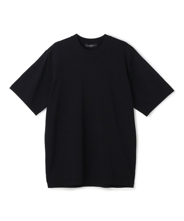 JOSEPH HOMME 【新色追加】リュクスレーヨン　クルーネック半袖ニット ブラック系