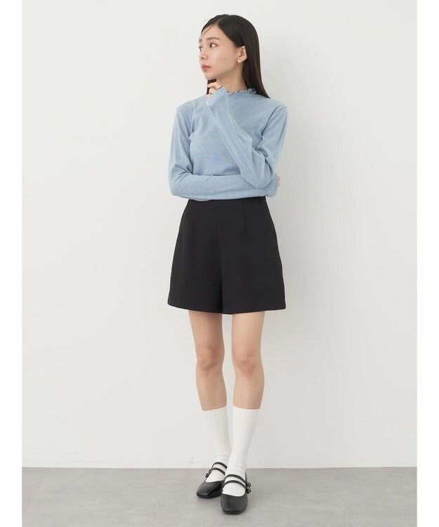 earth music&ecology ラメテレコハイネックプルオーバー Sax