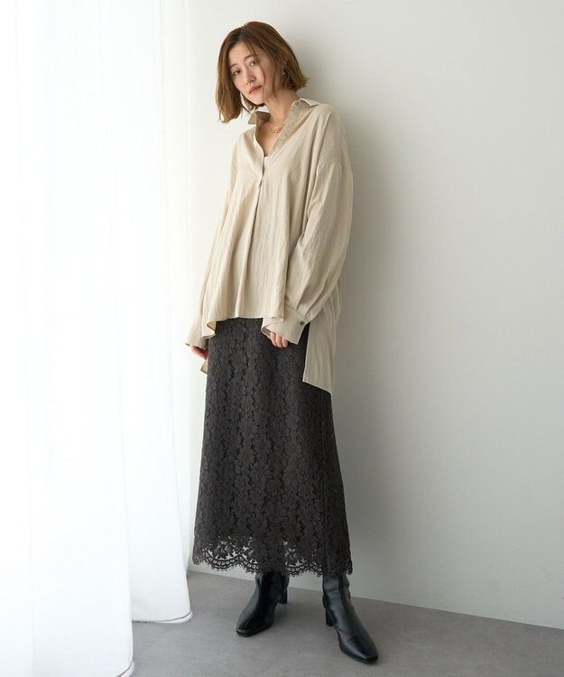 YECCA VECCA スキッパーオーバーシャツ Brown