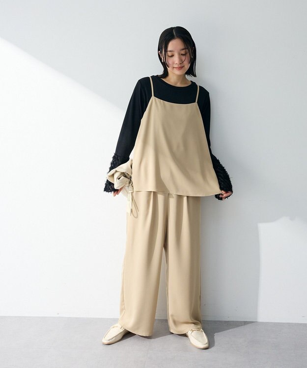 Green Parks レイヤー風　サロペット Beige
