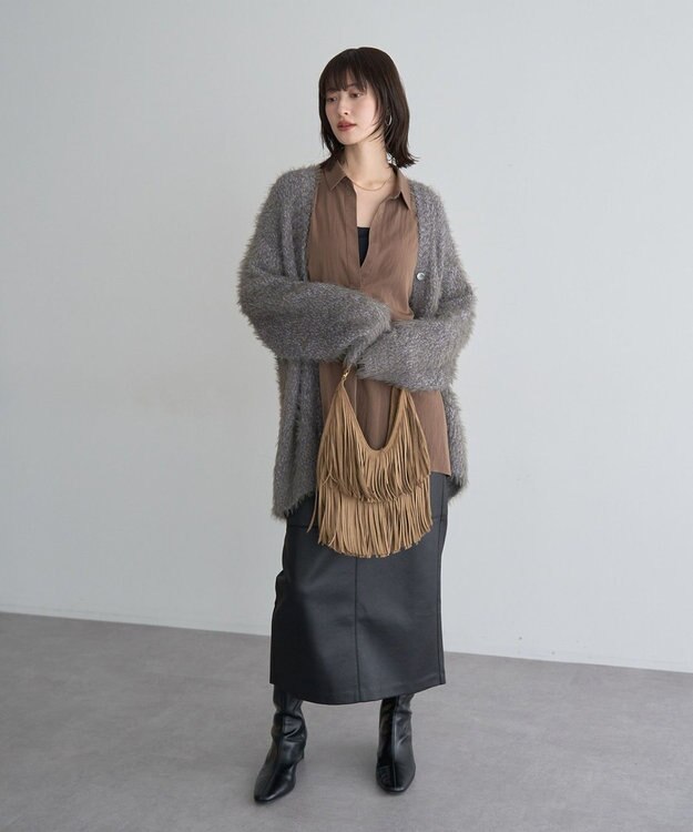 YECCA VECCA スキッパーオーバーシャツ Brown