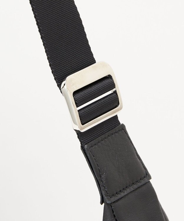 russet ソフトレザーラウンドビッグショルダーバッグ(CE-1325-WEB) Black2（シルバー金具）