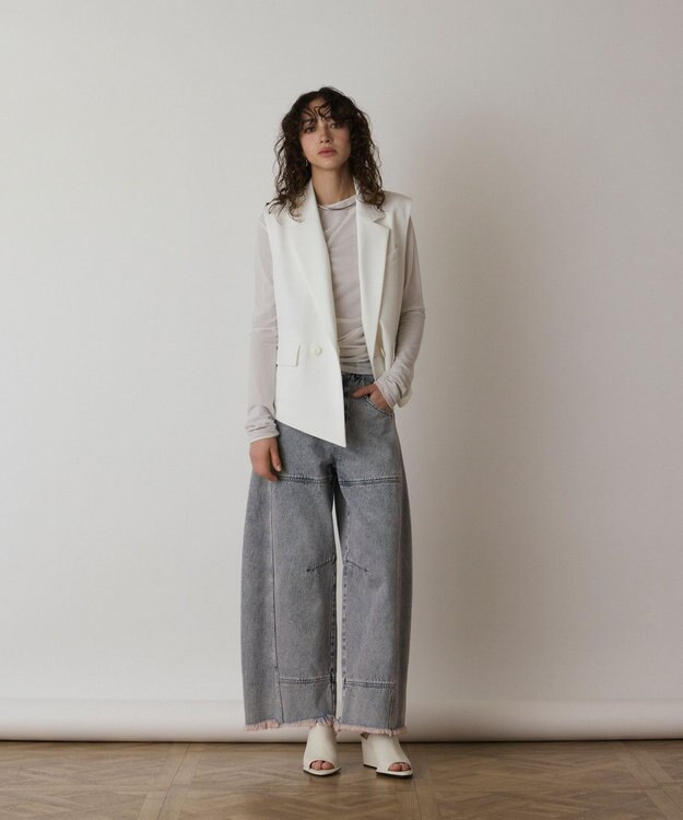 GRACE CONTINENTAL イレヘムジレジャケット ホワイト