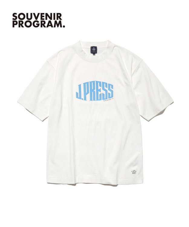 J.PRESS MEN 【J.PRESS ORIGINALS】【UNISEX】Cotton Jersey J.PRESS Logo T-Shirt ホワイト系