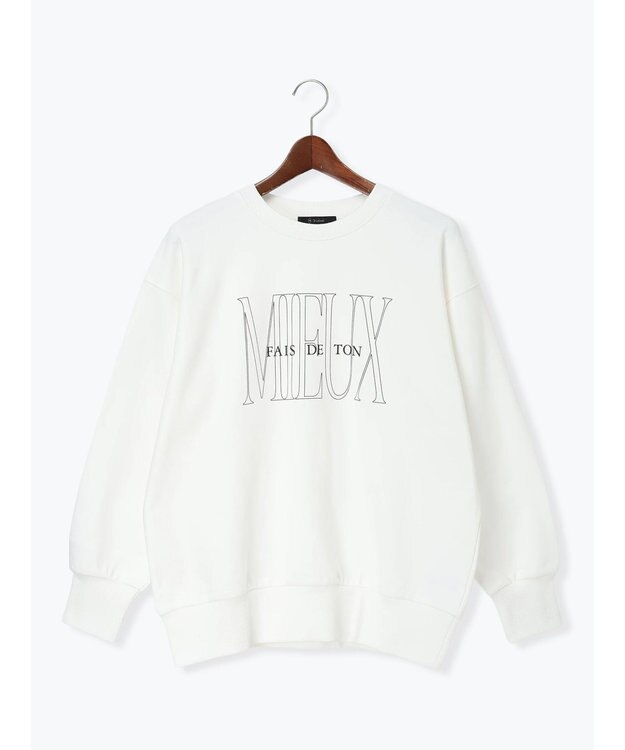 Te chichi 裏毛ロゴプリントスウェット オフホワイト